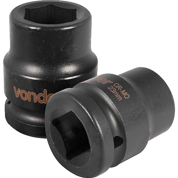 Soquete sextavado de impacto encaixe de 3/4" x 23,0mm VONDER