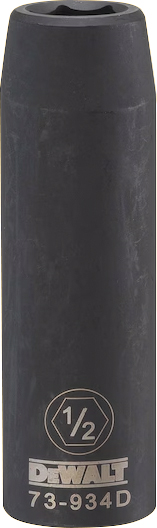 Soquete sextavado de impacto longo encaixe 1/2" 1/2" DWMT73934OSP DEWALT