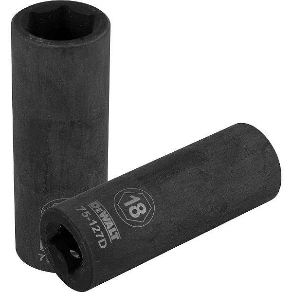 Soquete sextavado de impacto longo encaixe 1/2" 18mm DWMT75127OSP DEWALT