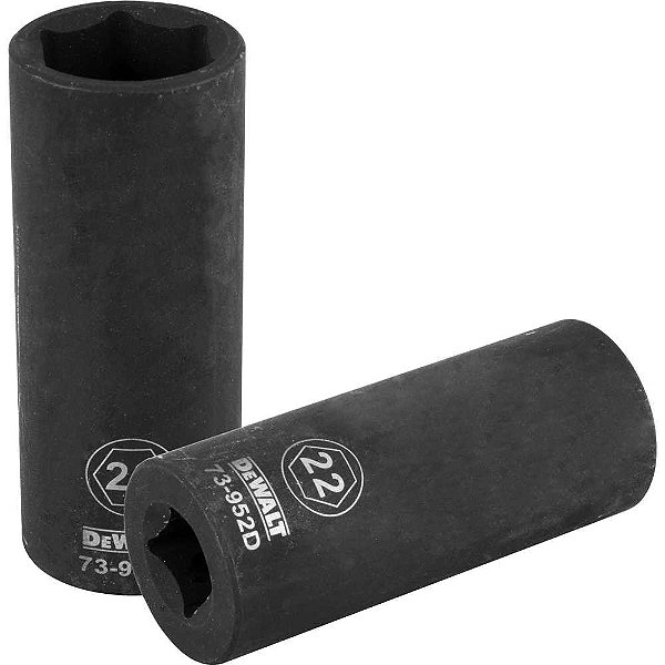 Soquete sextavado de impacto longo encaixe 1/2" 22mm DWMT73952OSP DEWALT