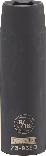 Soquete sextavado de impacto longo encaixe 1/2" 9/16" DWMT73935OSP DEWALT