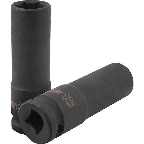 Soquete sextavado longo de impacto 15mm encaixe de 1/2" VONDER