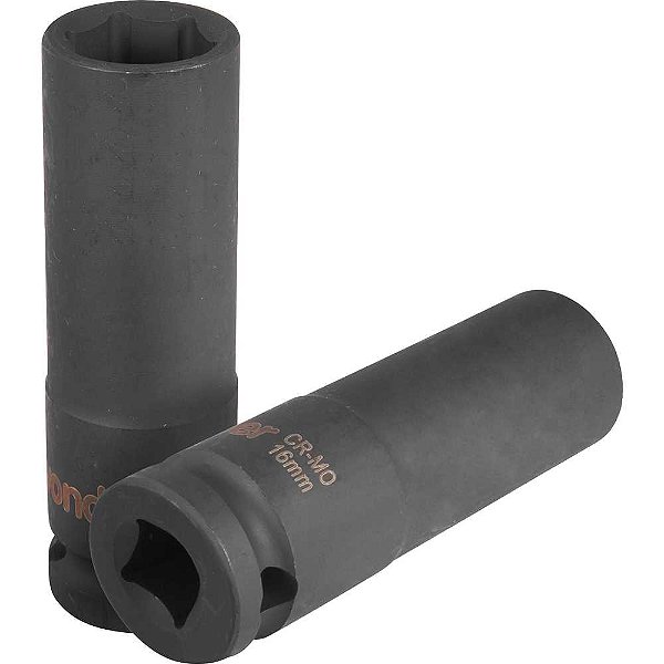 Soquete sextavado longo de impacto 16mm encaixe de 1/2" VONDER