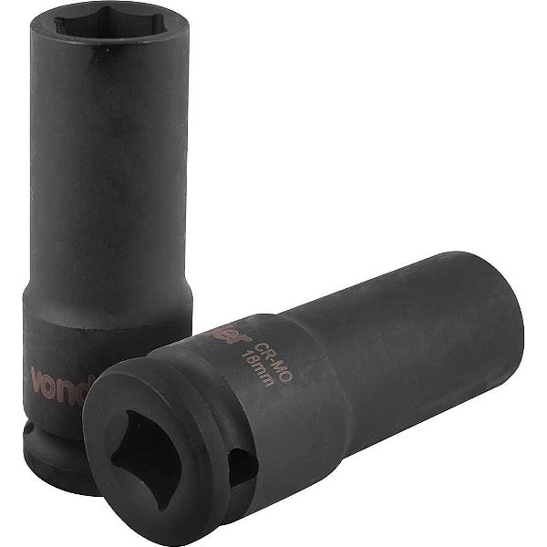 Soquete sextavado longo de impacto 18mm encaixe de 1/2" VONDER