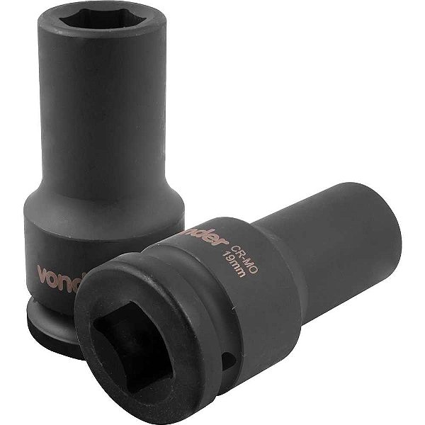 Soquete sextavado longo de impacto 19mm encaixe de 3/4" VONDER