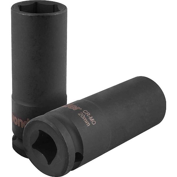 Soquete sextavado longo de impacto 20mm encaixe de 1/2" VONDER