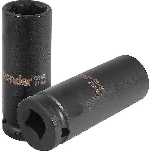 Soquete sextavado longo de impacto 21mm encaixe de 1/2" VONDER