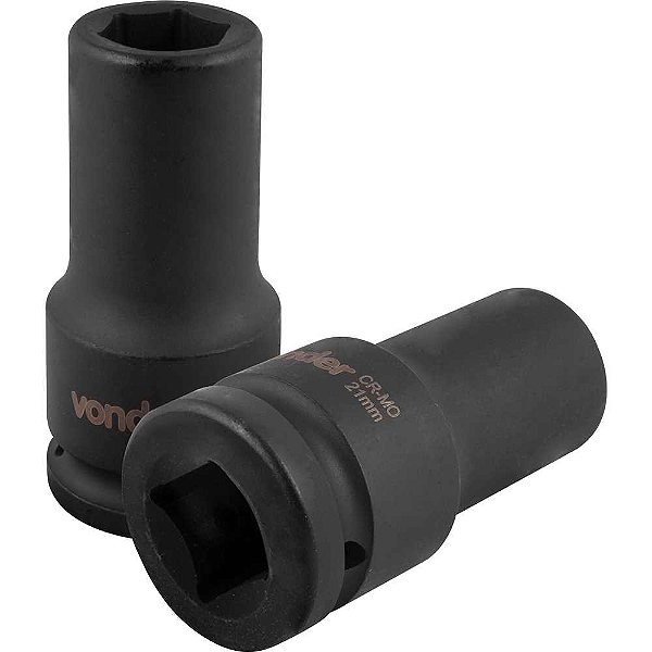 Soquete sextavado longo de impacto 21mm encaixe de 3/4" VONDER