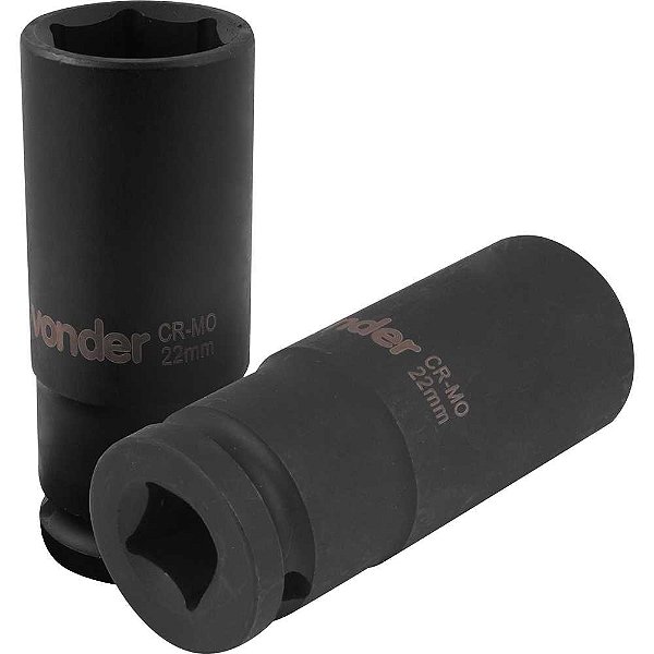 Soquete sextavado longo de impacto 22mm encaixe de 1/2" VONDER