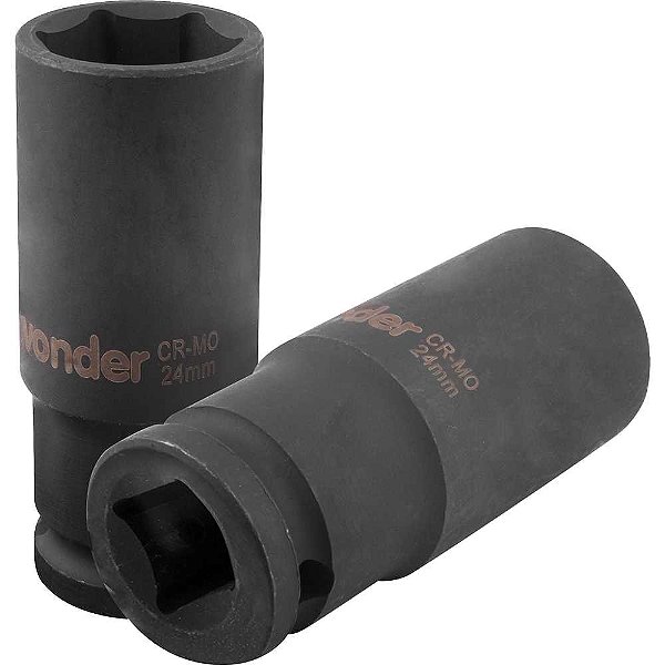 Soquete sextavado longo de impacto 24mm encaixe de 1/2" VONDER