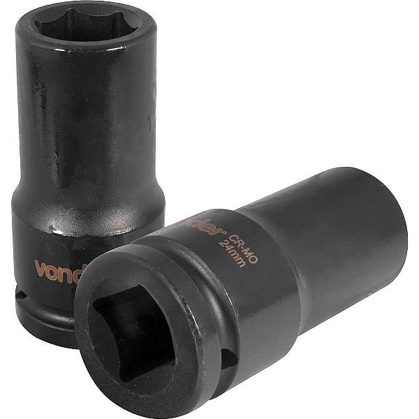 Soquete sextavado longo de impacto 24mm encaixe de 3/4" VONDER