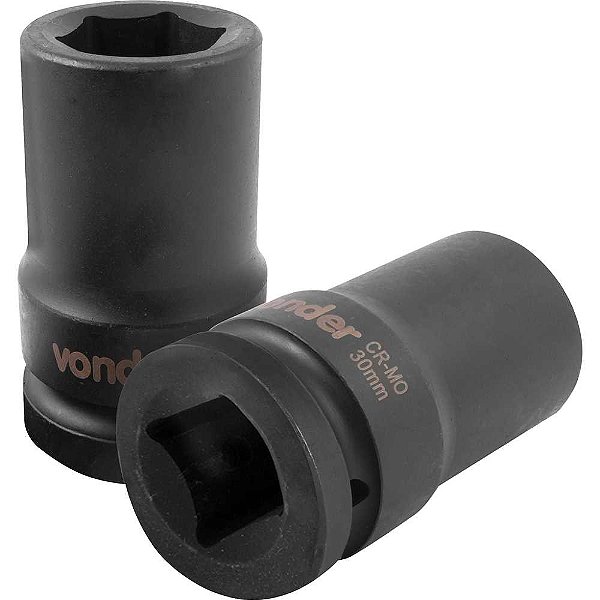 Soquete sextavado longo de impacto 30mm encaixe de 1" VONDER