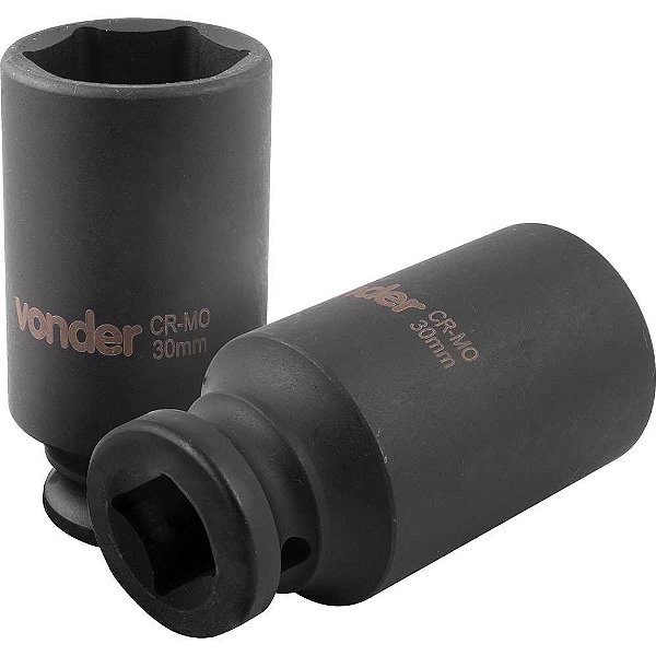 Soquete sextavado longo de impacto 30mm encaixe de 1/2" VONDER
