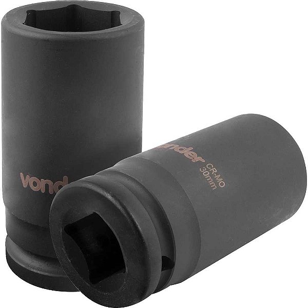 Soquete sextavado longo de impacto 30mm encaixe de 3/4" VONDER