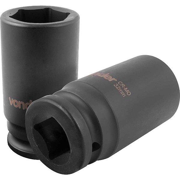 Soquete sextavado longo de impacto 32mm encaixe de 3/4" VONDER