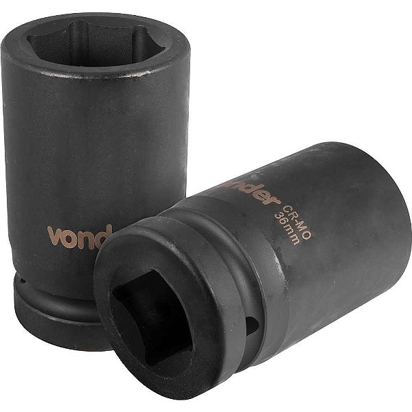 Soquete sextavado longo de impacto 36mm encaixe de 1" VONDER