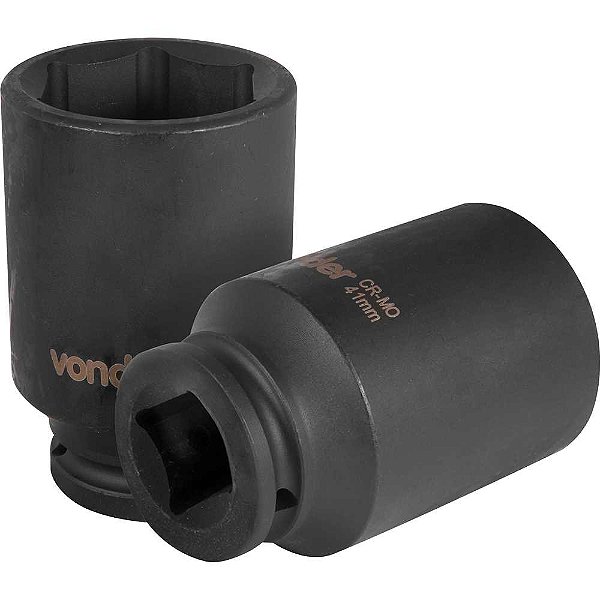 Soquete sextavado longo de impacto 41mm encaixe de 3/4" VONDER