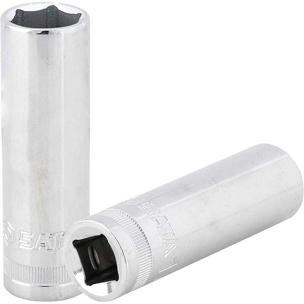 Soquete sextavado longo encaixe 1/2" 17mm ST13408SC SATA