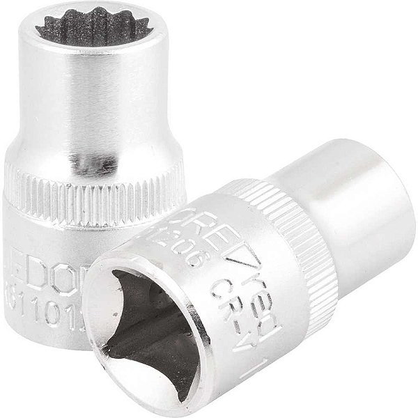 Soquete estriado com encaixe de 1/2" 12mm GEDORE RED