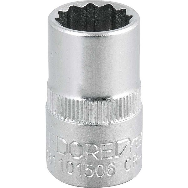 Soquete estriado com encaixe de 1/2" 15mm GEDORE RED