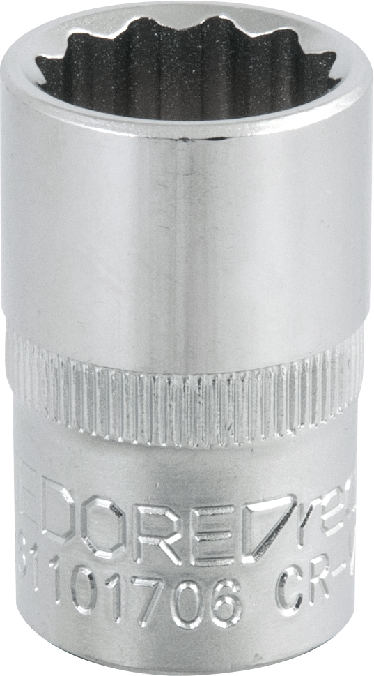 Soquete estriado com encaixe de 1/2" 17mm GEDORE RED