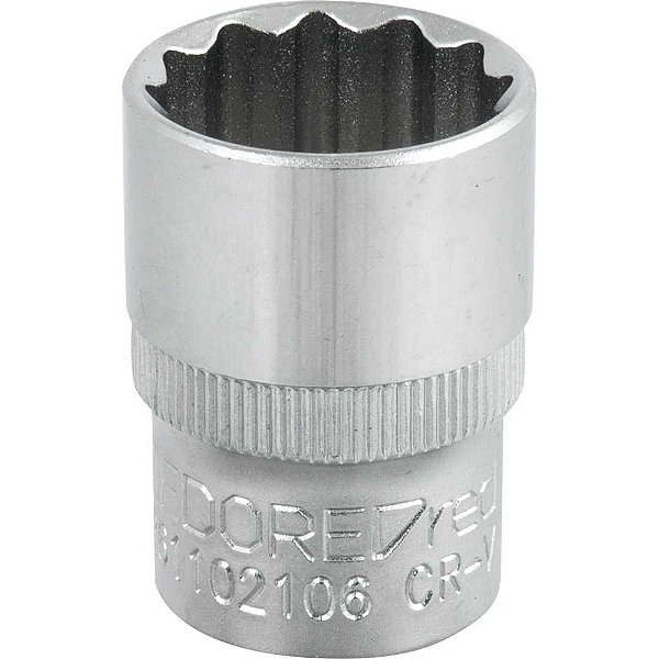 Soquete estriado com encaixe de 1/2" 21mm GEDORE RED