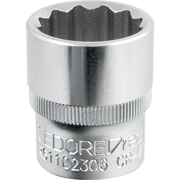 Soquete estriado com encaixe de 1/2" 23mm GEDORE RED