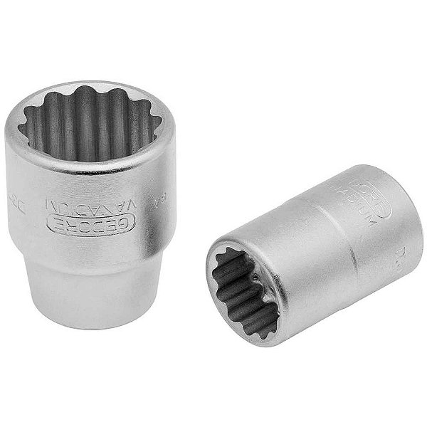 Soquete estriado com encaixe de 3/4" 27mm GEDORE