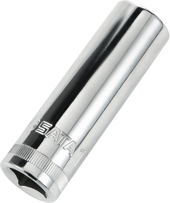 Soquete estriado longo com encaixe de 1/2" 12mm ST13812 SATA