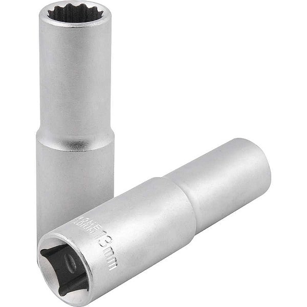 Soquete estriado longo com encaixe de 1/2" 13mm VONDER
