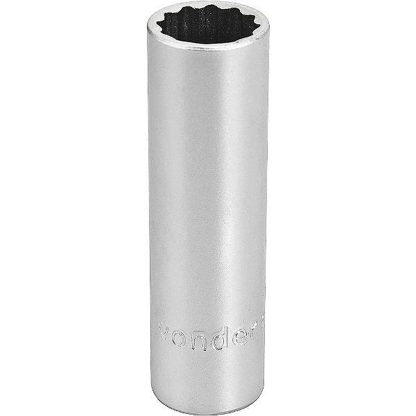Soquete estriado longo com encaixe de 1/2" 16mm VONDER