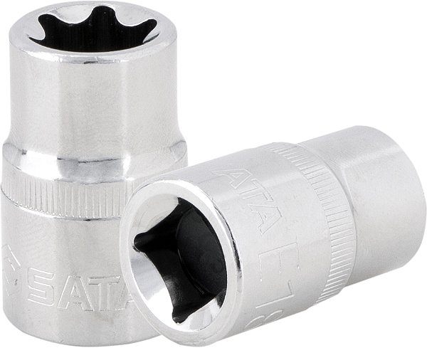 Soquete hexalobular com encaixe 1/2" E18 ST13705SC SATA