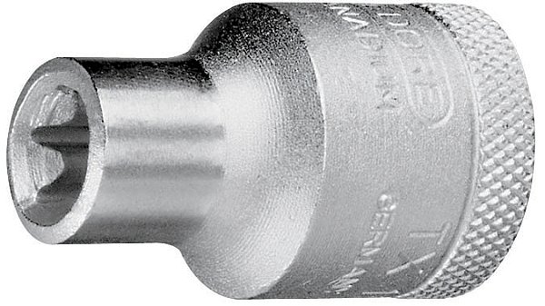 Soquete hexalobular fêmea com encaixe 1/2" TX 19 - E14 GEDORE