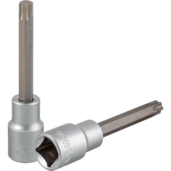 Soquete hexalobular macho longo encaixe de 1/2" T50 VONDER