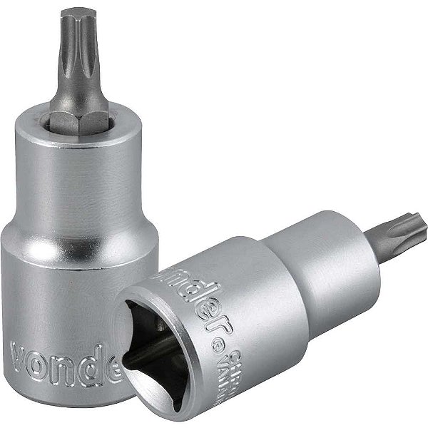 Soquete hexalobular macho T-30 encaixe 1/2" VONDER