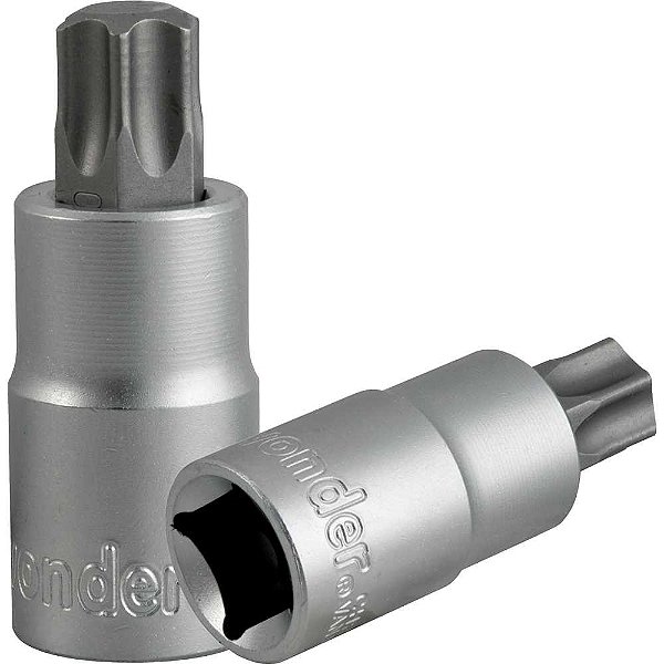 Soquete hexalobular macho T-60 encaixe 1/2" VONDER