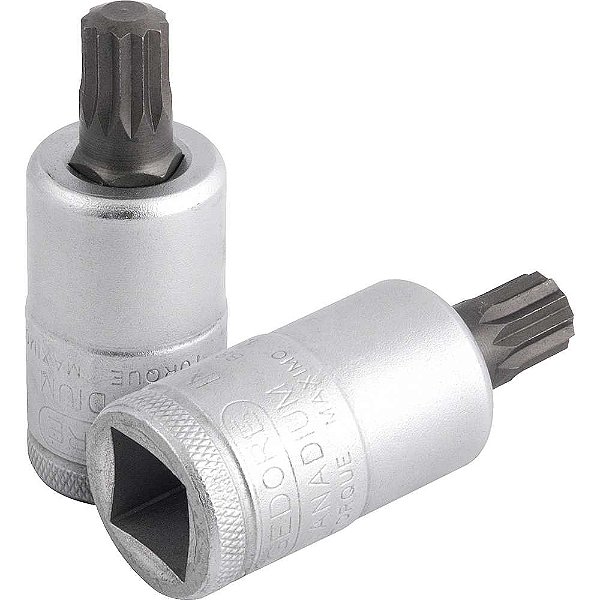 Soquete multidentado curto com encaixe de 1/2" 10mm INX19-10 GEDORE