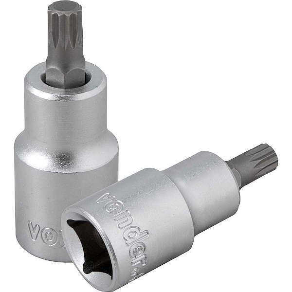 Soquete multidentado curto com encaixe de 1/2" M8 VONDER