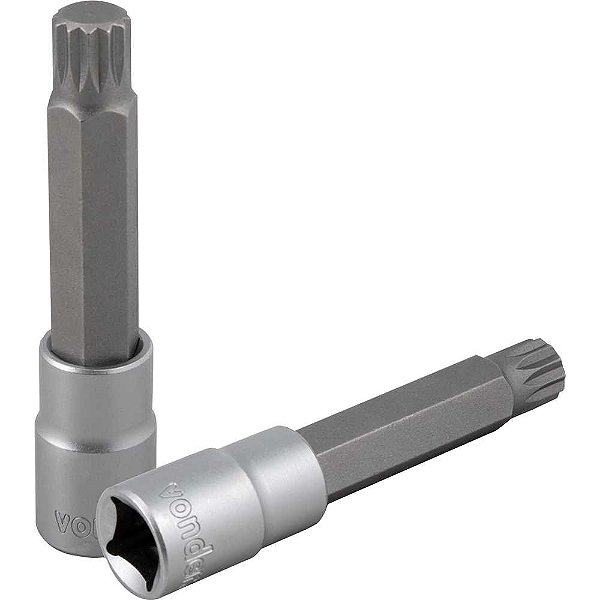 Soquete multidentado longo com encaixe de 1/2" M14 VONDER