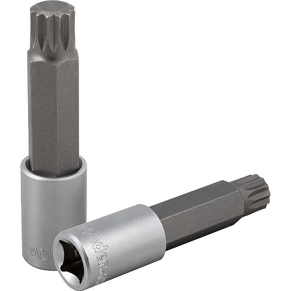 Soquete multidentado longo com encaixe de 1/2" M16 VONDER