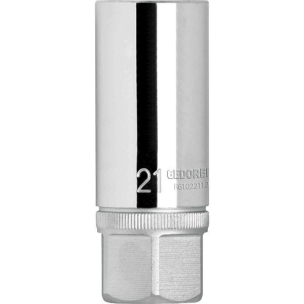 Soquete para vela de ignição encaixe 1/2" 21mm R61022112 GEDORE RED