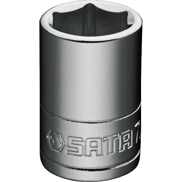 Soquete sextavado 1/4" x 1/4" aço cromo vanádio ST11104SC SATA