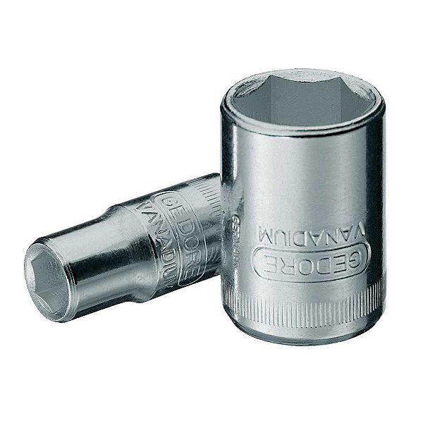 Soquete sextavado com encaixe de 1/4" 9mm 013.008 GEDORE