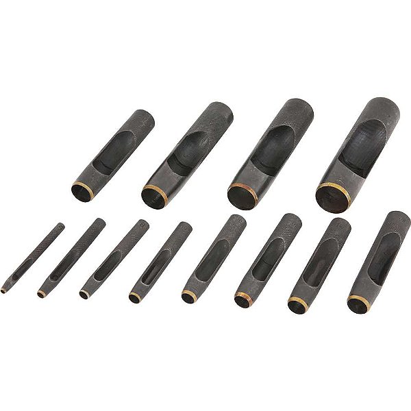 Jogo de vazadores de aço de 4mm a 32mm com 12 peças VONDER