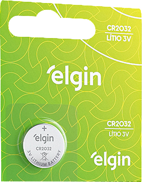 Bateria de lítio CR2032 3V embalagem com 5 peças ELE000000082193 ELGIN