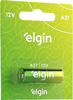 Pilha alcalina 12V embalagem com 5 peças A27 ELE000000082196 ELGIN
