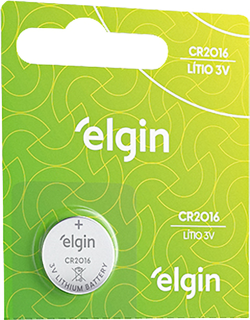 Bateria de lítio CR2016 3V   embalagem com 5 peças ELE000000082191 ELGIN