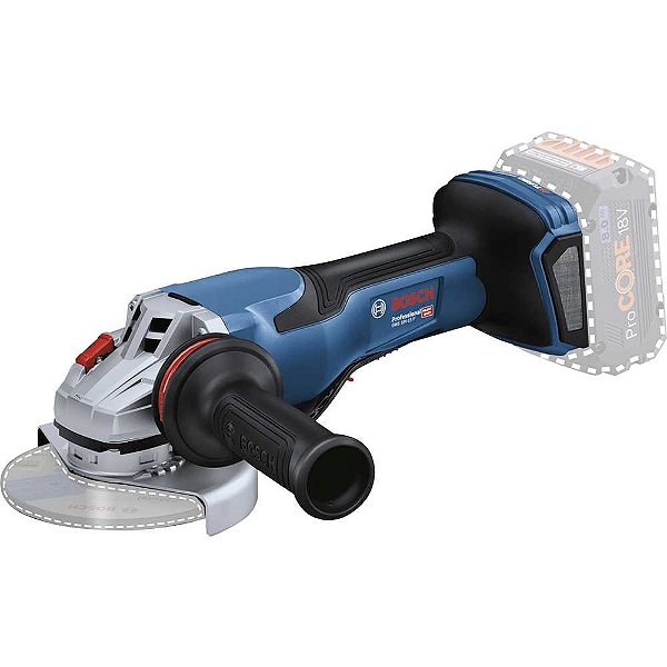Esmerilhadeira angular bateria intercambiável de 18V sem bateria e sem carregador GWS 18V-15 P BOSCH