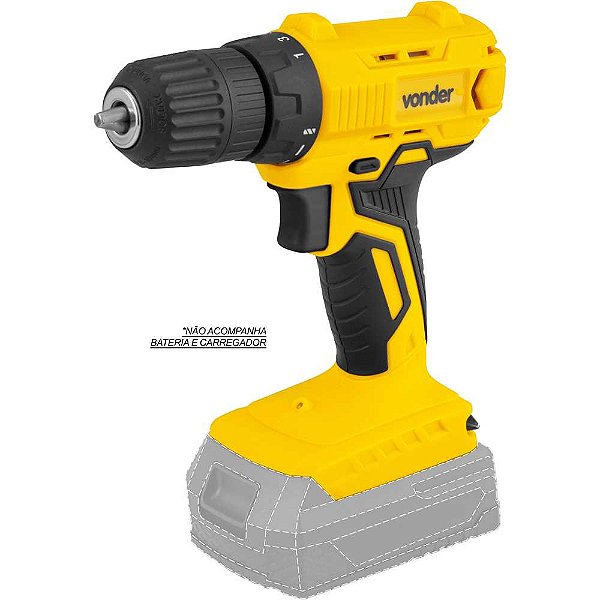 Parafusadeira furadeira bateria intercambiável de 18V sem bateria e sem carregador IPFV 1851 VONDER