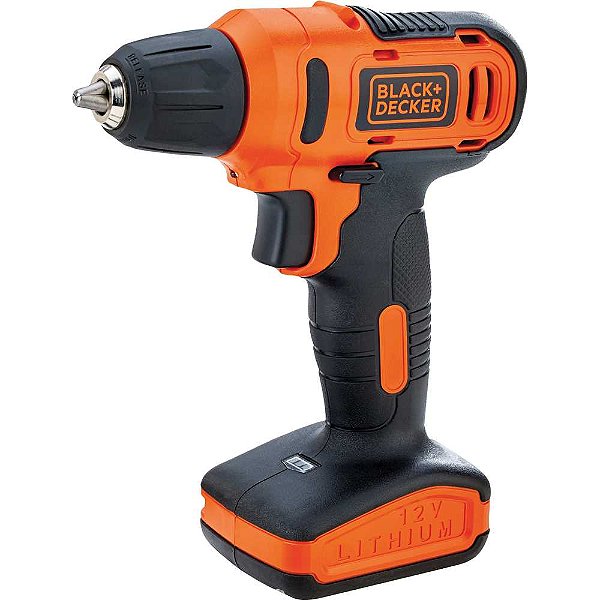 Parafusadeira/furadeira 3/8" a bateria 12V 0 - 900/min (rpm) carregador bivolt com maleta e 31 acessórios LC12SC-BR BLACK+DECKER